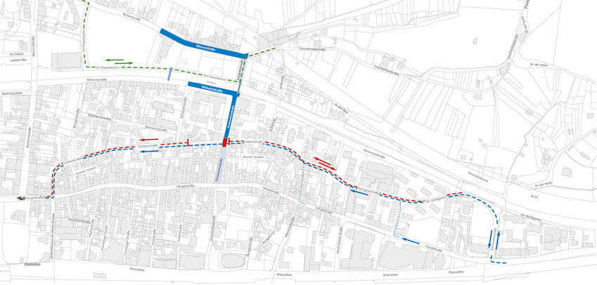 Verkehrsführung: Umleitungen durch die Altstadt von Königswinter