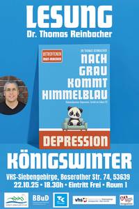 Blauer Flyer, Darstellung des Buches und Informationen zur Lesung