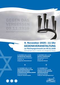 Plakat Gedenkveranstaltungen zum 09.11. Plakat mit allen Terminen