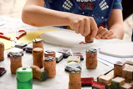 Bastelaktion beim Museumsfest 2019