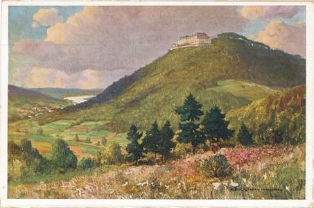 Ansicht des Petersberg, Ansichtskarte um 1930