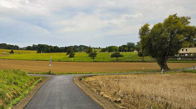 Der Wirtschaftsweg "Auf dem Schnorrenberg" von Oelinghoven nach Bockeroth