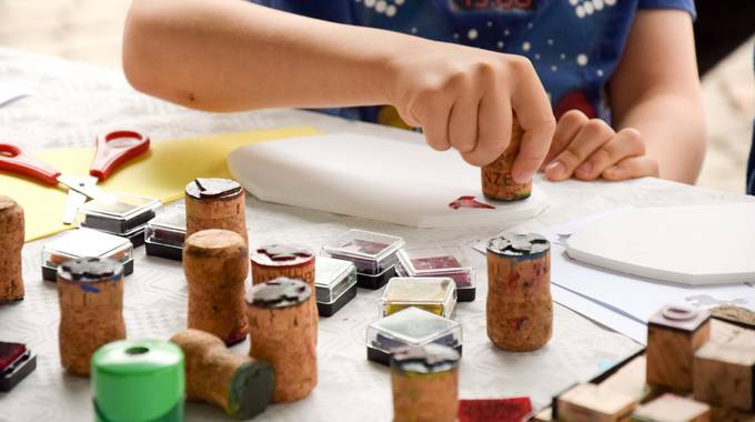 Bastelaktion beim Museumsfest 2019