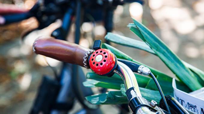 Rote Fahrradklingel