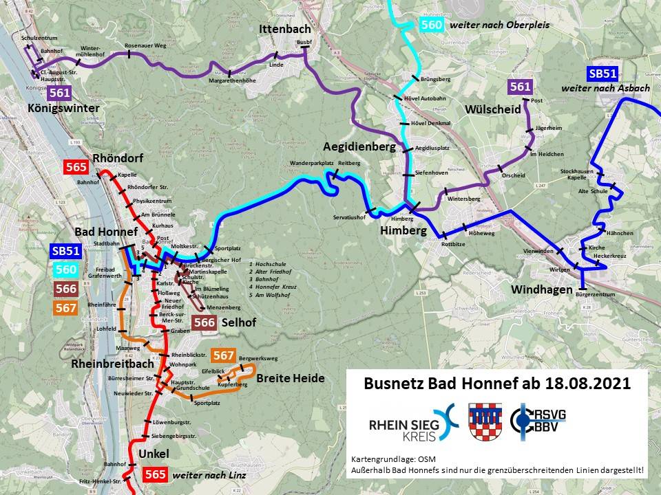 Fahrplanwechsel 18 08 2021 Neues Busnetz Bad Honnef