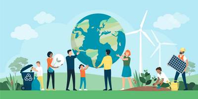 Illustration: Symbole für den Klimaschutz