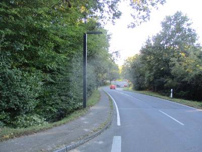 LED-Beleuchtung Eisbach © Stadt Königswinter Eine Laterne an einer Straße