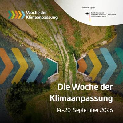 Werbeposter Zentrum für Klimaanpassung, Hinweis zur Woche der Klimaanpassung 2026