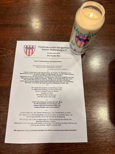 Das Friedenslicht und das Gedicht © privat Das Friedenslicht und das Gedicht