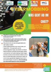 Informationsabend Cybermobbing Plakat Cybermobbing