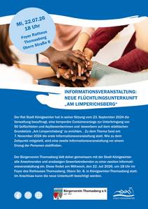 Plakat Infoveranstaltung © Stadt Königswinter Plakat Infoveranstaltung