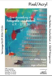 Ausstellungsplakat Pixel/Acryl