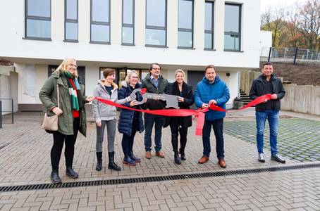 Symbolische Eröffnung der KITA „Am Limperichsberg” mit Bürgermeister Lutz Wagner, Vertretenden der Stadtverwaltung sowie der Kita
