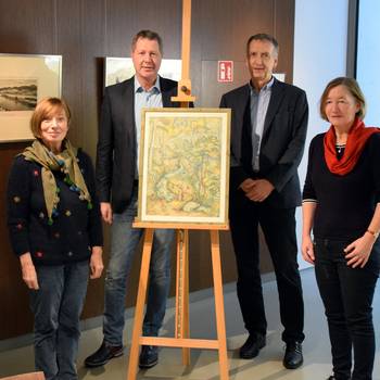 Schenkung eines Aquarells von Carlo Mense  an das Siebengebirgsmuseum Königswinter 001