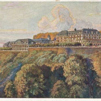 ansicht des petersberg ansichtskarte um 1930 siebengebirgsmuseum 1