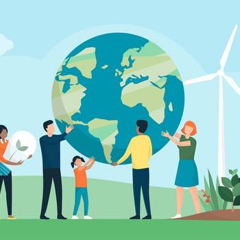 Illustration: Symbole für den Klimaschutz