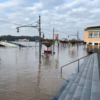 Archivbild Hochwasser an der Rheinallee © Stadt Königswinter img 1571