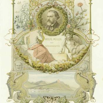 Gedenkblatt, Wolfgang Müller © Siebengebirgsmuseum/Heimatverein scheuren gedenkblatt 1875 mr11 0078