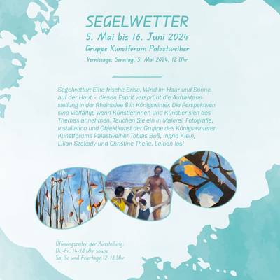 Plakat zur Ausstellung Segelwetter