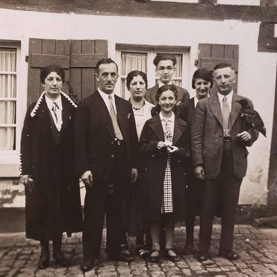 Schwarz-Weiß-Bild der Familie Süßkind