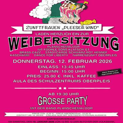 Plakat Zunftfrauen Pleeser Wind e.V.
