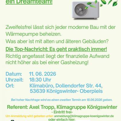 Vortrag Wärmepumpe Plakat Wärmepumpenvortrag 110626