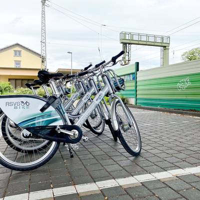 An der RSVG-Bike-Station am Bahnhof Königswinter stehen 8 Fahrräder zur Verfügung
