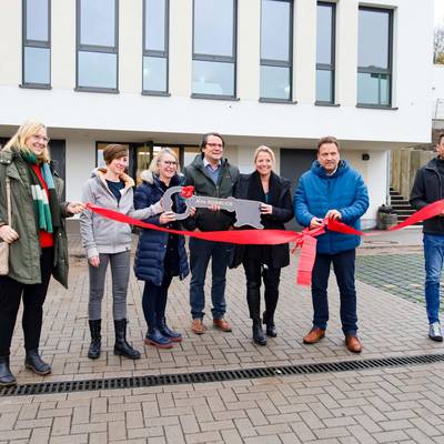 Symbolische Eröffnung der KITA „Am Limperichsberg” mit Bürgermeister Lutz Wagner, Vertretenden der Stadtverwaltung sowie der Kita