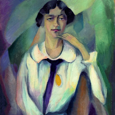 Carlo Mense (1886–1965), Porträt Klara Nienhaus-Mense, 1916/17, Öl auf Leinwand, 55 × 49 cm