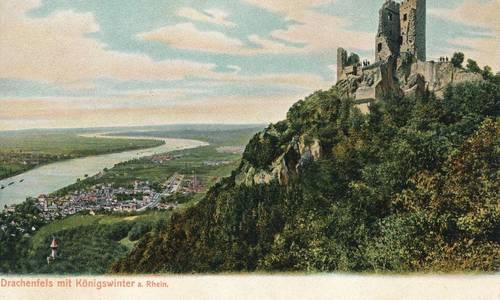 sgm wanderung drachenfels historische ansichtskarte 2