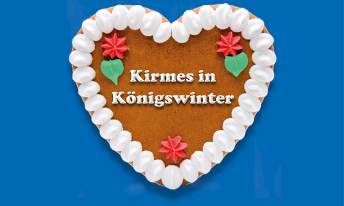 Lebkuchenherz mit Aufschrift Kirmes in Königswinter
