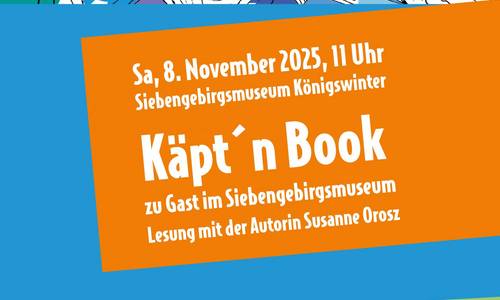 Plakat zur Lesung mit Abbildung des Kapitäns
