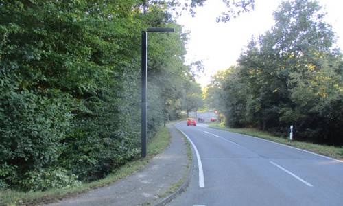 Eine Laterne an einer Straße