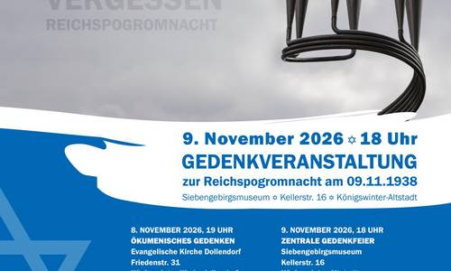 Plakat Gedenkveranstaltung rund um den 9.11.