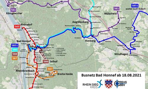 Liniennetz Bad Honnef ab 2021 08 18
