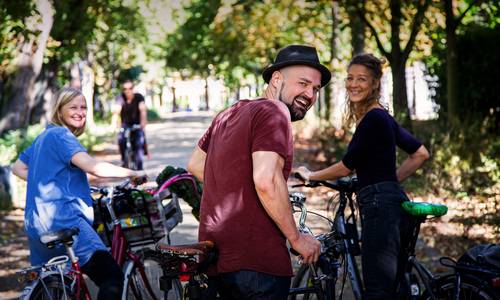 Eine Gruppe von Fahrradfahrenden