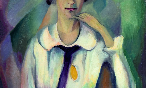 Carlo Mense (1886–1965), Porträt Klara Nienhaus-Mense, 1916/17, Öl auf Leinwand, 55 × 49 cm