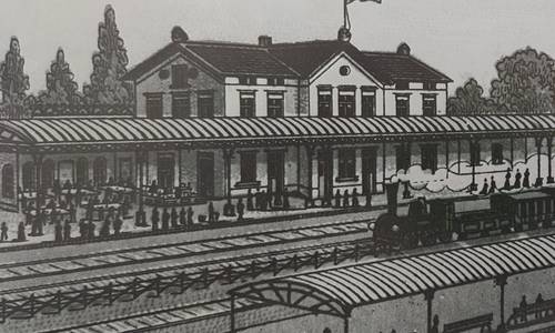 Bahnhof von Königswinter, Ansichtskarte, 1896