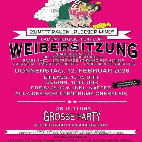 Plakat Zunftfrauen Pleeser Wind e.V.