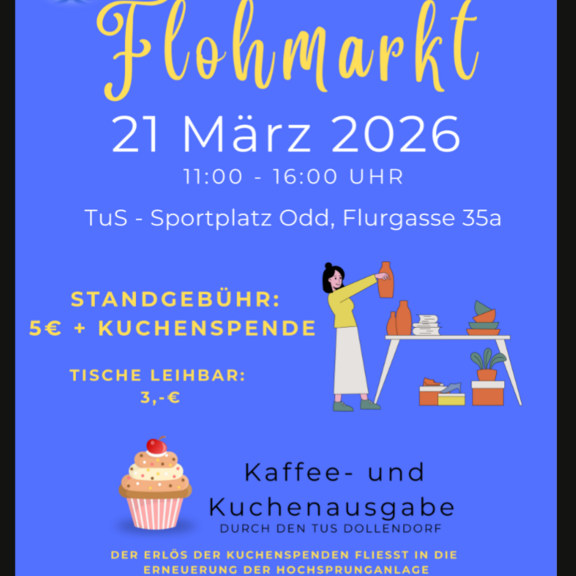 TuS Flohmarkt Plakat Flohmarkt Plakat blau