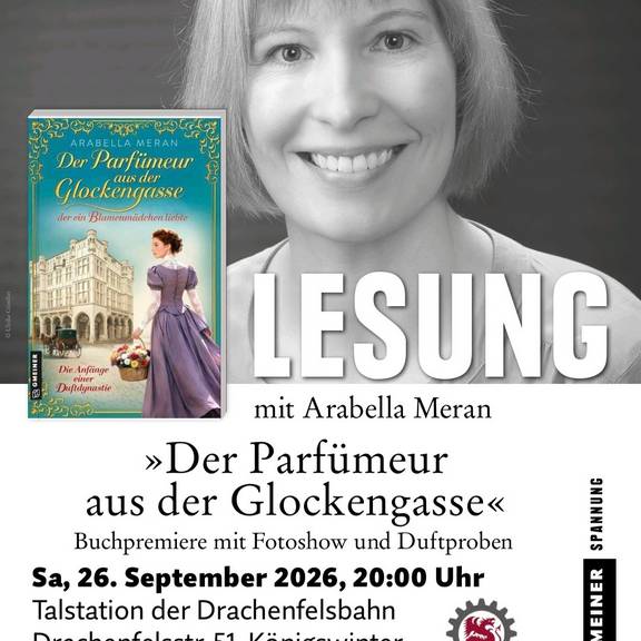 Premierenlesung von Arabella Meran Lesungsplakat Koenigswinter 26.09.26