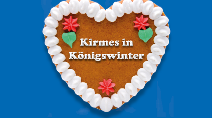 Lebkuchenherz mit Aufschrift Kirmes in Königswinter