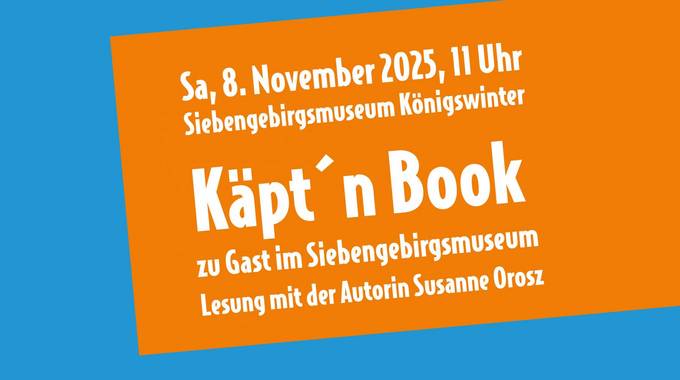 Plakat Käpt´n Book Plakat zur Lesung mit Abbildung des Kapitäns