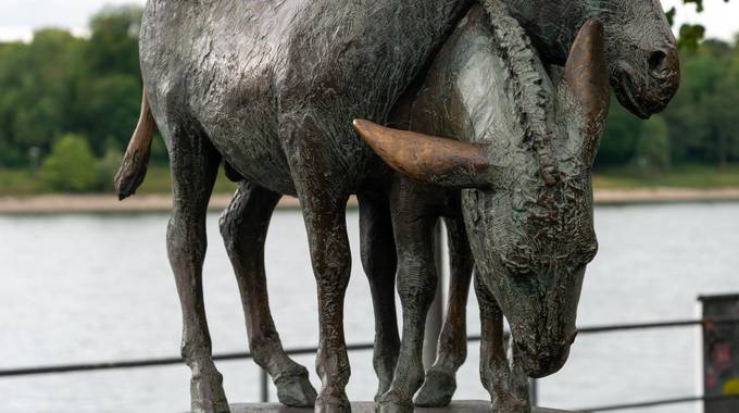 Der Esesbrunnen an der Rheinallee