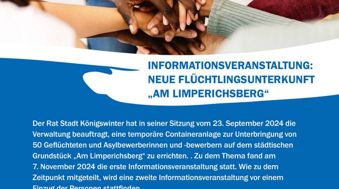 Plakat Infoveranstaltung © Stadt Königswinter Plakat Infoveranstaltung