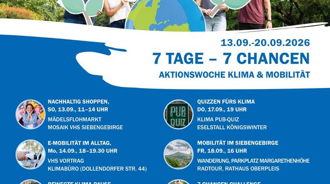 Plakat Aktionswoche 7 Tage - 7 Chancen 2026 Auswahl an Angeboten 2026