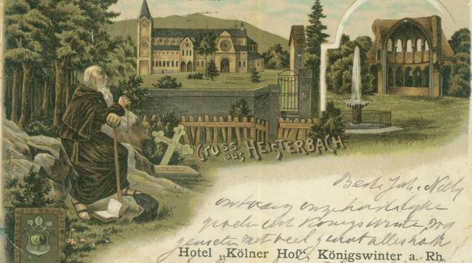 Ansichtskarte, um 1900 © Siebengebirgsmuseum Ansichtskarte Kloster Heisterbach, um 1900
