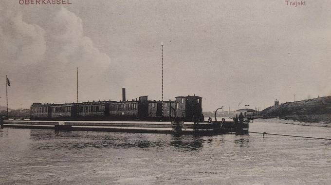 Trajekt bei Bonn, Ansichtskarte um 1910 © Siebengebirgsmuseum Trajekt bei Bonn, Ansichtskarte um 1910